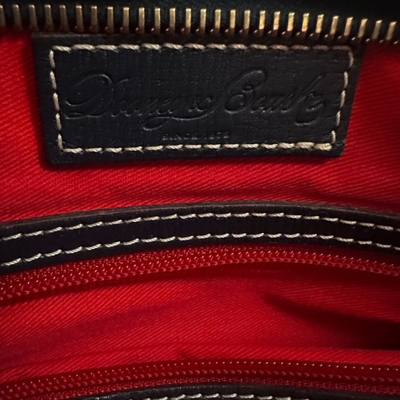 Dooney & Bourke Embossed Logo Leather Tote Bag - Navy Blue - Picture 12 of 13